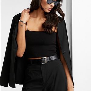 Simons - Icône exclusive - Brushed knit tube top in black